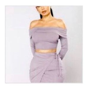 Fashion Nova 2 Piece Lavender Set